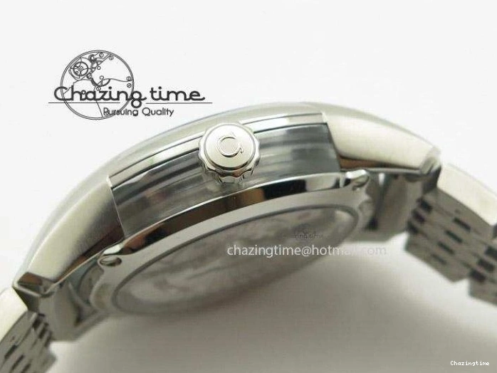 0401 De Ville Hour Vision Co-Axial 41mm SS V6F Best Edition Black Dial On SS Bracelet A BestValue 8277